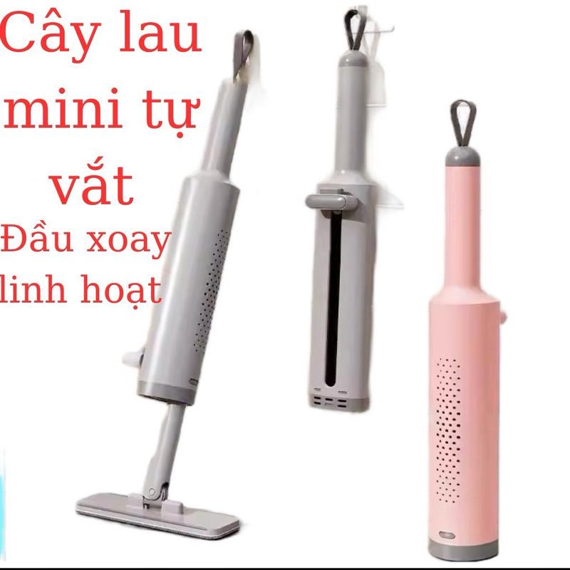 Tặng móc treo Cây Lau Mini Tự Văt Đa Năng Xoay 180Độ Lau Kinh Lau Bàn,Lau Nhà Mút Bọt Biển Siêu Thấm Thanh Gạt Cao Su Non 2 Mặt Nhỏ Gọn Cầm Tay Tháo Rời Làm Sạch Lau Sàn Cây Lau Nhà