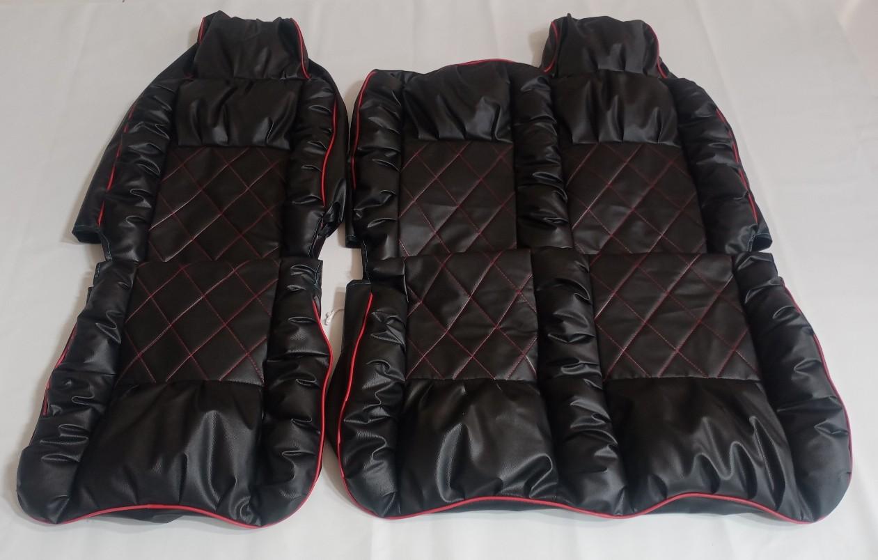 Sarung Jok Mobil & Pelapon Truk Canter Ragsa Dina Dutro HT HDL Bonung Setir Dilapisi Full Busa Bahan Lentur Lembut Tebal Waterproof Cover Jok Presisi