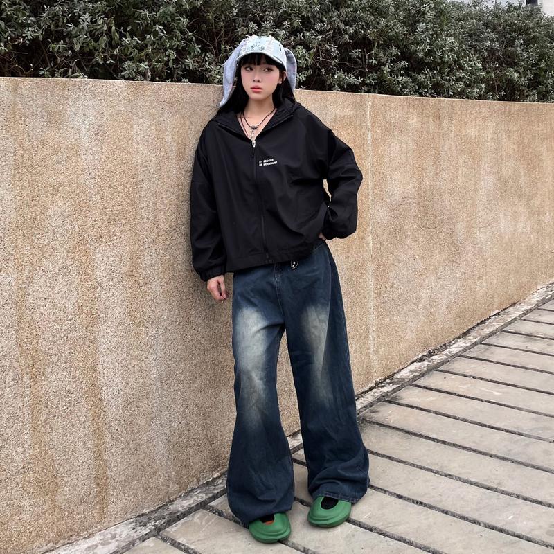  Áo khoác dù có nón thêu REGODS form rộng unisex nam nữ  vải dù 2 lớp dày dặn - Jacket be minimalist 