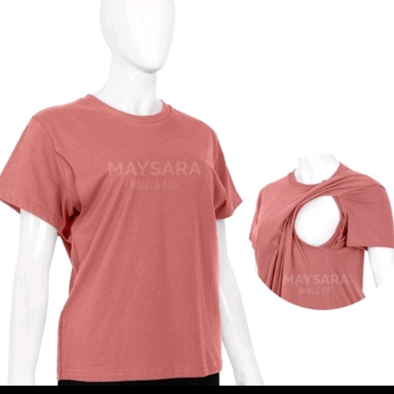 Baju Menyusui Buka Samping Kiri Kanan - Kaos Bahan Adem Nursing Wear Nyaman untuk Busui 8