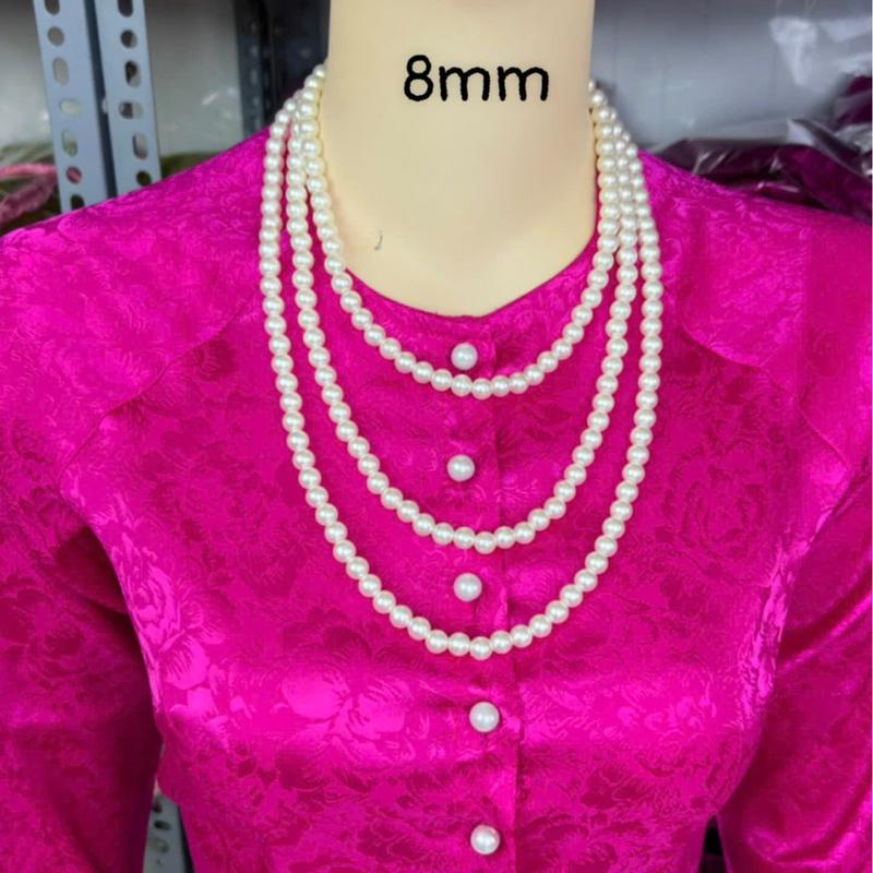 Vòng Cổ Ngọc Trai Nhân Tạo Mặc Bà Ba, Áo Dài