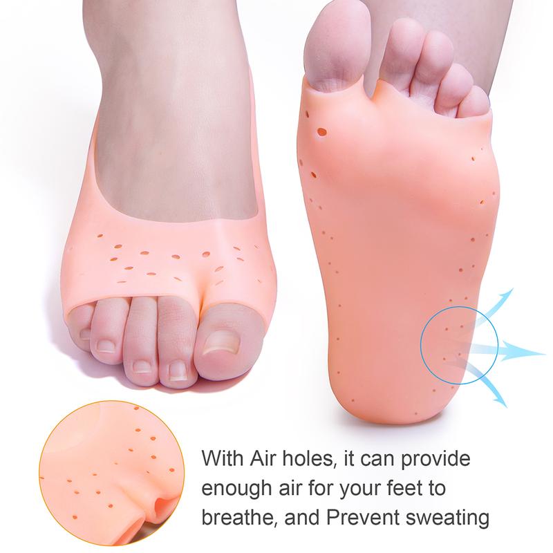 Product Introduction of Soft Silicone Gel Socks For Professional Foot Skin Care Protector Relieve Dry Cracked Peeling Heels Shoes Insole Pedicure Tools 24