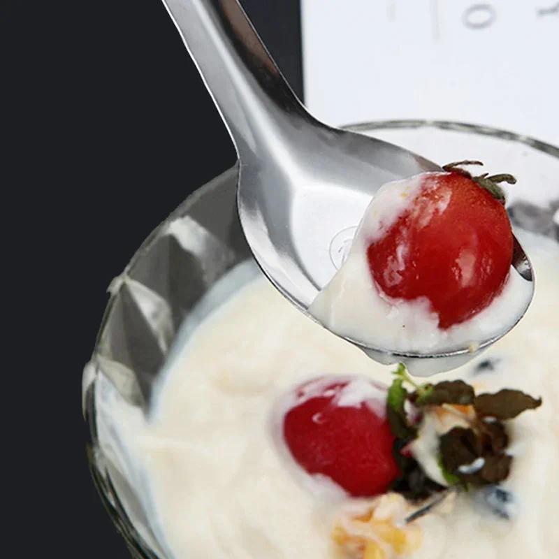 Product Introduction of 1/5Pcs Stainless Steel Flat Bottom Soup Spoons Silver Color Polished Home Kitchen Tableware Food Rice Dessert Spoon Household Supplie 21