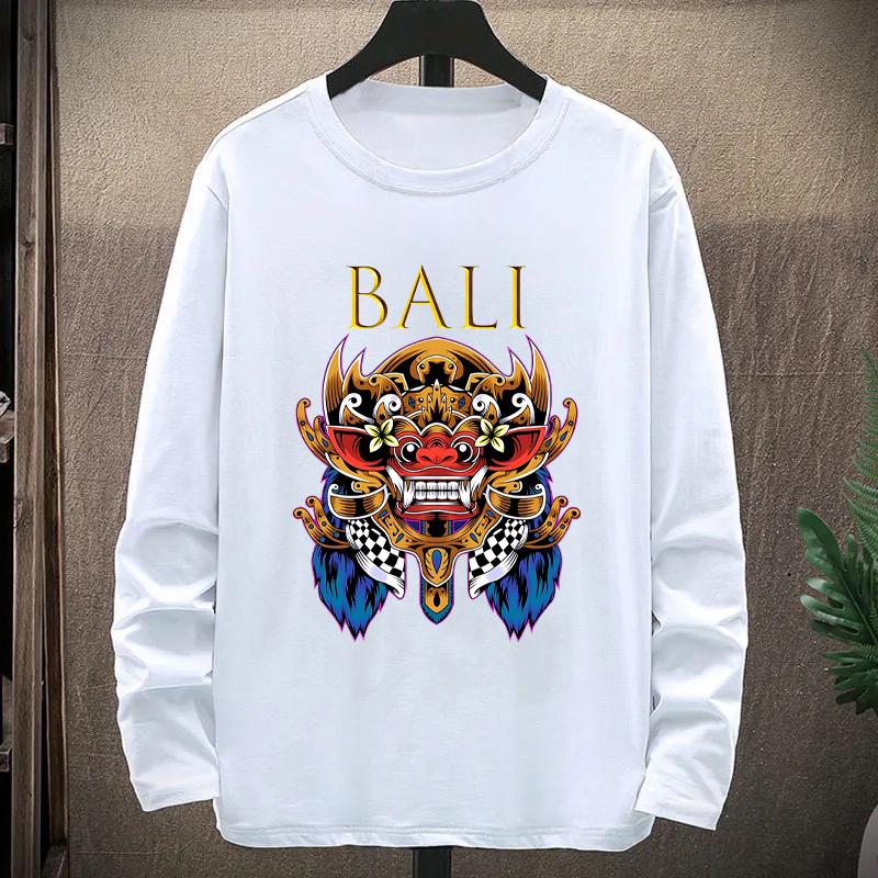 KAOS BALI PRIA/WANITA COTTON COMBED 24s LENGAN PANJANG/PRINTED BALI (BARONG KET) 8