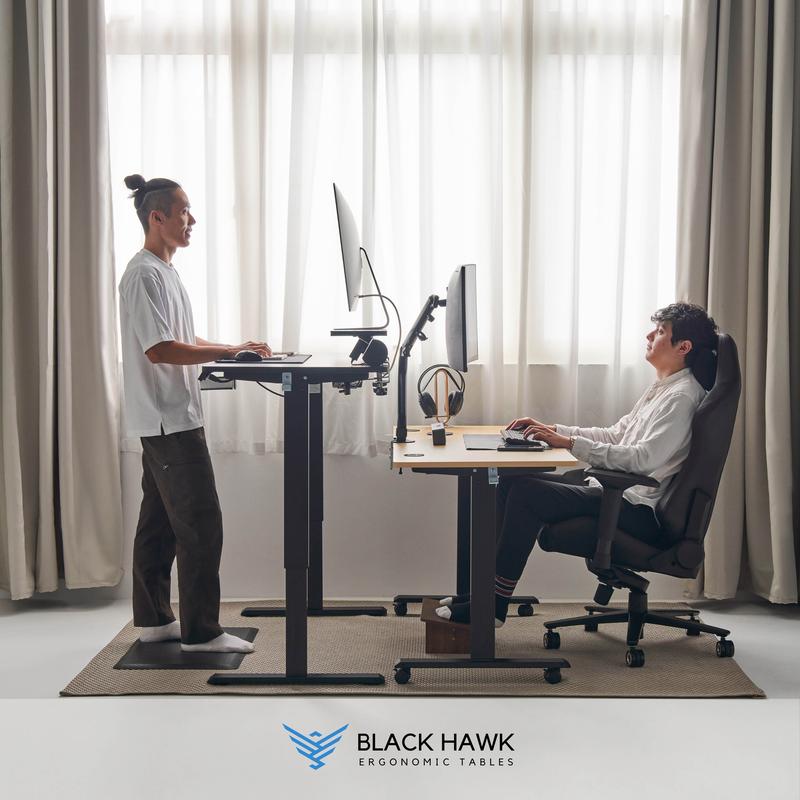 Product Introduction of 🦅 (𝐒𝐆 𝐒𝐓𝐎𝐂𝐊) Black Hawk Ergonomic Monitor Riser | Clamp-On Monitor Riser | Monitor Stand | Computer Stand | Monitor 2