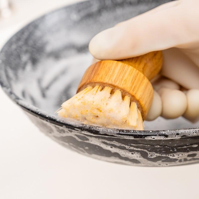 Product Introduction of Wooden Dish Brush with Natural Sisal and Coconut Durable 6