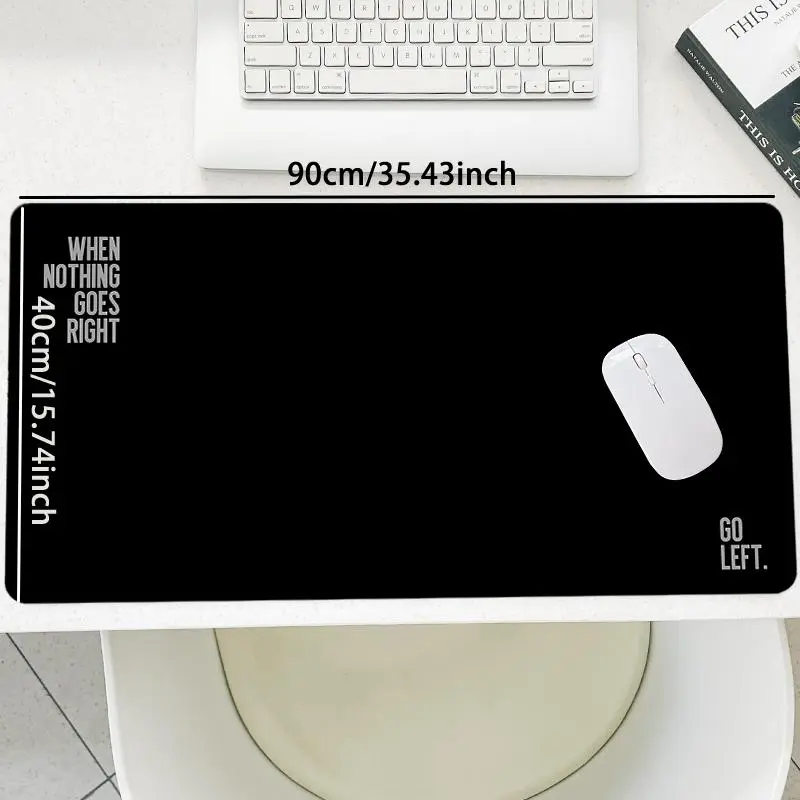 Letter Pattern Mouse Pad, 1 Count Rectangle Gaming Mouse Pad, Non-Slip Rubber Base Stitched Edge Desk Pad for Home Office Game Room 3