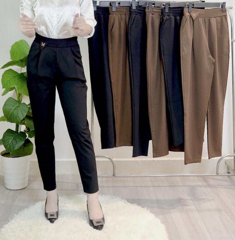 Quần_Baggy_logo_chữ_M Quần Baggy LoGo Chữ M. Quần baggy nữ. Quần THỜI TRANG công sở. Chất vải Umi Hàn CAO CẤP. Quần co giãn mặc Thoải mái Pants Women Màu Đen Ong Denim 5