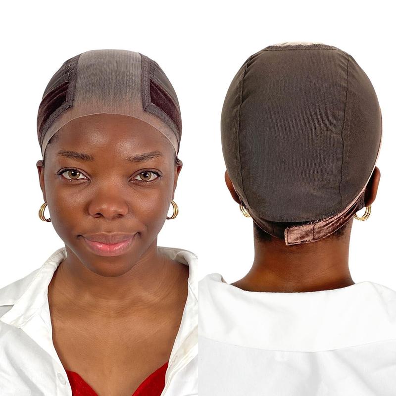 Wig Cap with Grip Band for Keeping Wigs in Place, 1 Count Adjustable Style Dome Mesh Cap with Showing Off Ears, Non Slip Cap Let Hair Wig Be Glueless, Mother's Day Gift 7