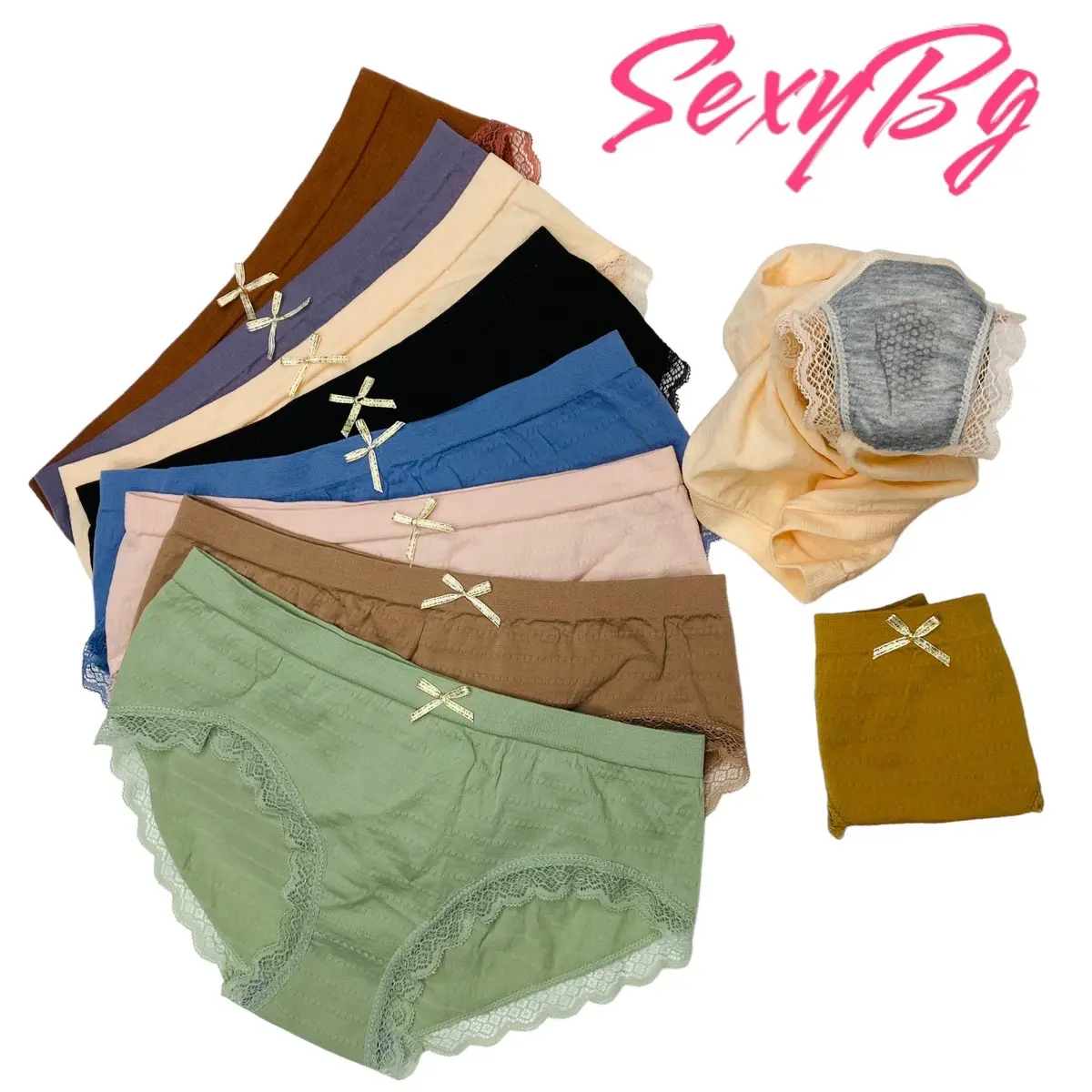Set 10 Quần Lót Cotton Dệt Kim Kháng Khuẩn Y Tế Thoáng Mát 8001 Nữ Women