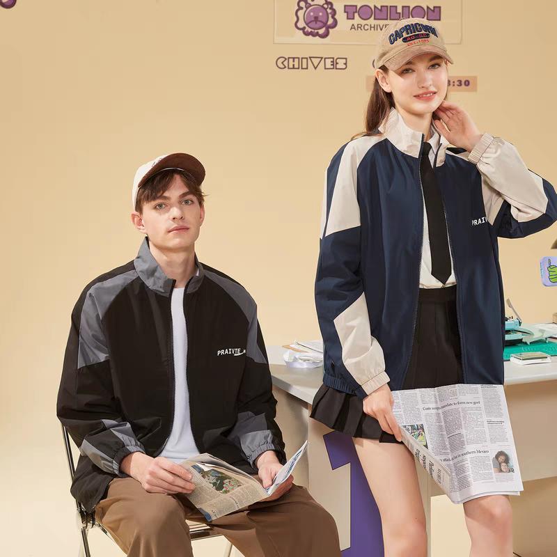 Áo khoác nam nữ unisex cổ đứng vải dù nhẹ 2 lớp phong cách school hàn quốc họa tiết  phối màu cánh tay BẢO ĐĂNG(BULA ) Menswear Jacket Menswear Jacket Menswear Jacket