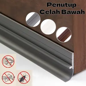 Vinnatsu-Jahitan Pintu Tahan Angin Bawah Pintu Silicon Penutup Celah Bawah Pintu Anti Kecoa Anti Suara Tape Anti Debu Serangga Strip Penyegelan Bawah Pintu