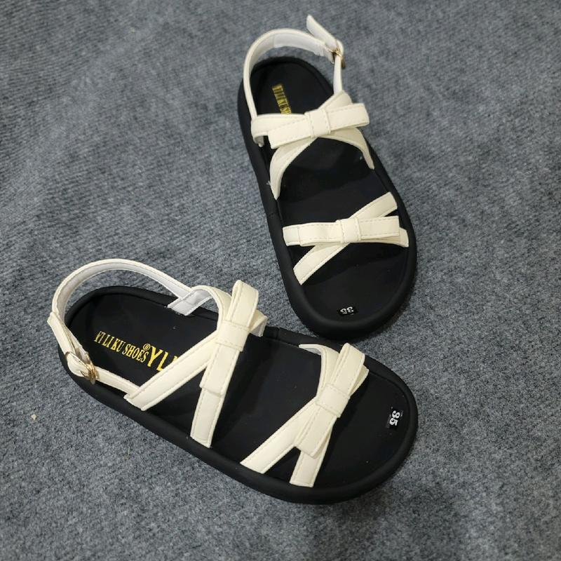 Dép Sandan Hai quai Nơ Siêu xinh,cao 2.5cm,đế êm,siêu nhẹ,quai mềm,chân quai có khâu chỉ chìm,lên chân siêu xinh,dễ phối đồ,thích hợp đi chơi,đi làm,đi học. Nữ DéP Shoes GiàY Hoa Women Jean 6
