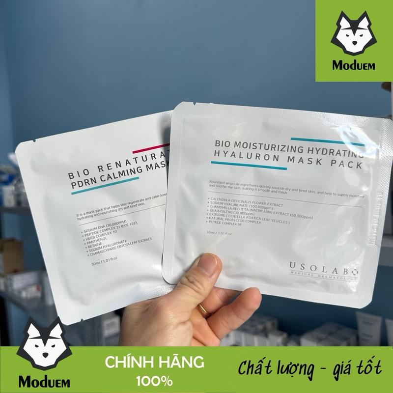 [ Hàng Cty ] Mặt Nạ Dưỡng Ẩm/ Phục Hồi Usolab Moisturizing Hydrating Hyaluron/ Bio Renaturation PDRN Calming