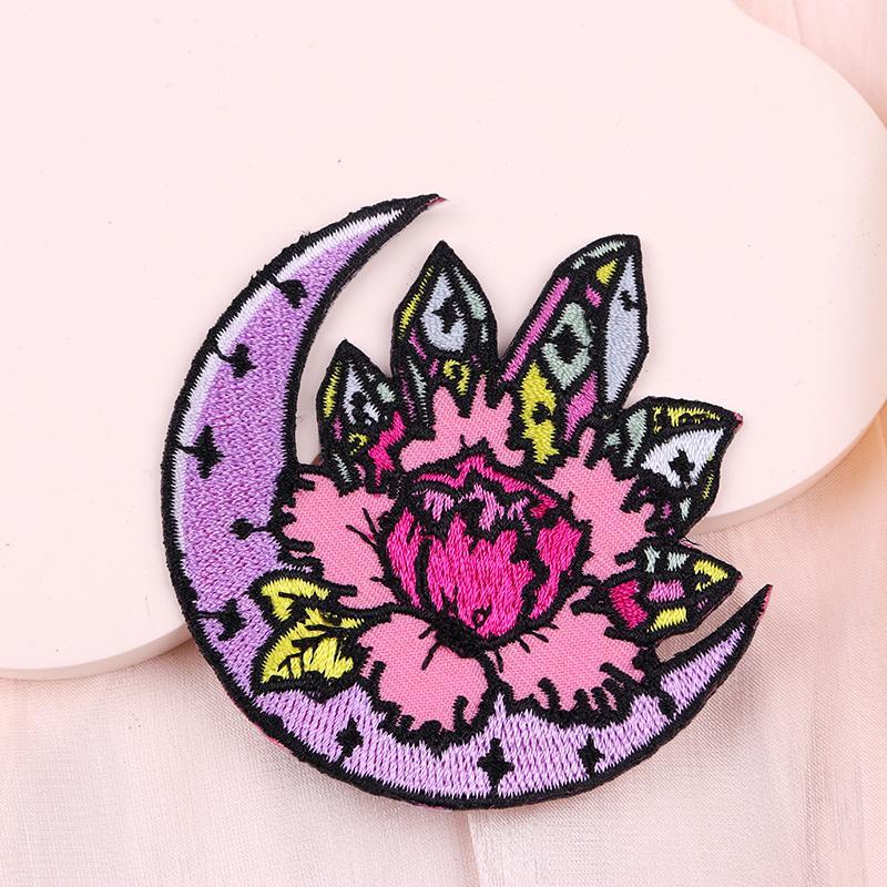 Colorful Mushroom Pattern Embroidered Patches, 5 Counts Cute DIY Embroidery Patch for Clothes Festive Decorations, Decorative Sewing Patch for Clothes, DIY Embroidery Decor for Women & Girls 3