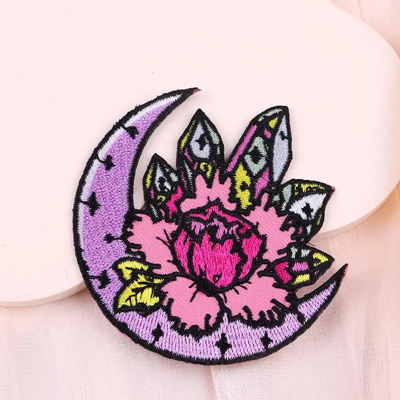 Colorful Mushroom Pattern Embroidered Patches, 5 Counts Cute DIY Embroidery Patch for Clothes Festive Decorations, Decorative Sewing Patch for Clothes, DIY Embroidery Decor for Women & Girls 3