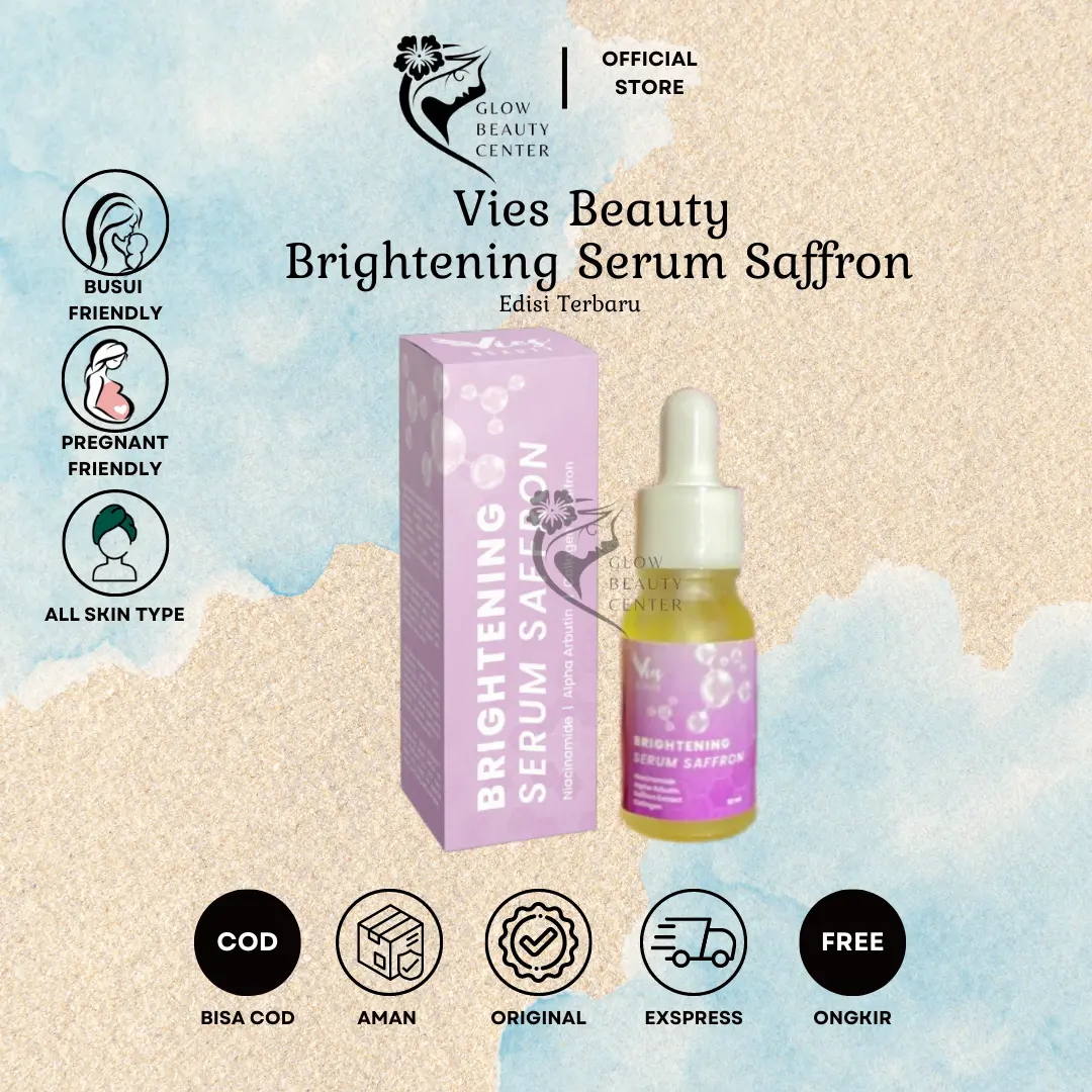 Vies Beauty Brightening Serum Saffron 10 ml Untuk Mencerahkan Wajah Memudarkan