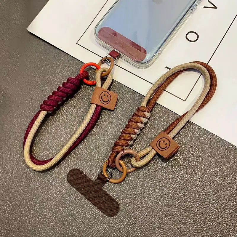Contrast - Colored Woven Phone Lanyard Plush-Decorated Multifunctional Accessory ezlink  charm