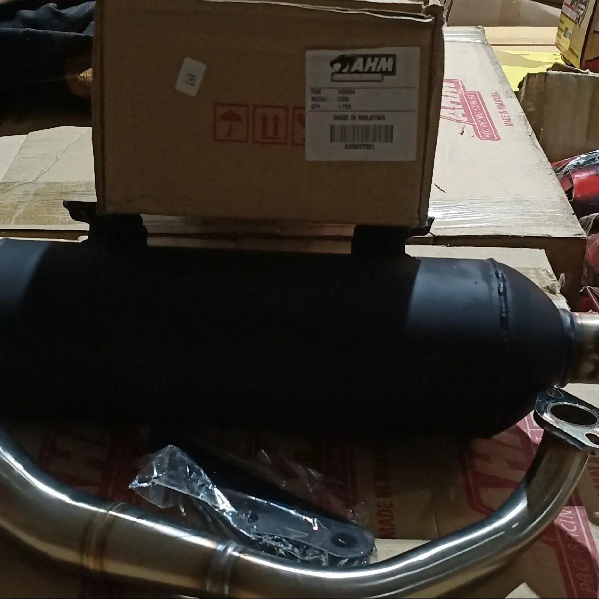 KNALPOT STANDAR RACING AHM ORIGINAL MALAYSIA MATIC HONDA /YAMAHA Motorcycle