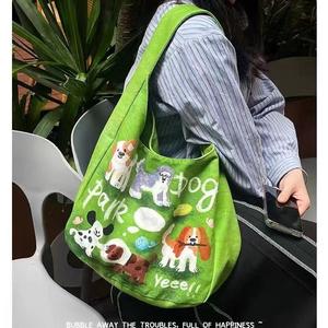Beg Bahu, Gaya Perarakan Manis, Serbaguna, Kapasiti Besar, Diperbuat daripada Kanvas, Sesuai untuk Pelajar dan Kelas Komuter, Beg Tote, Beg Wanita Totebag