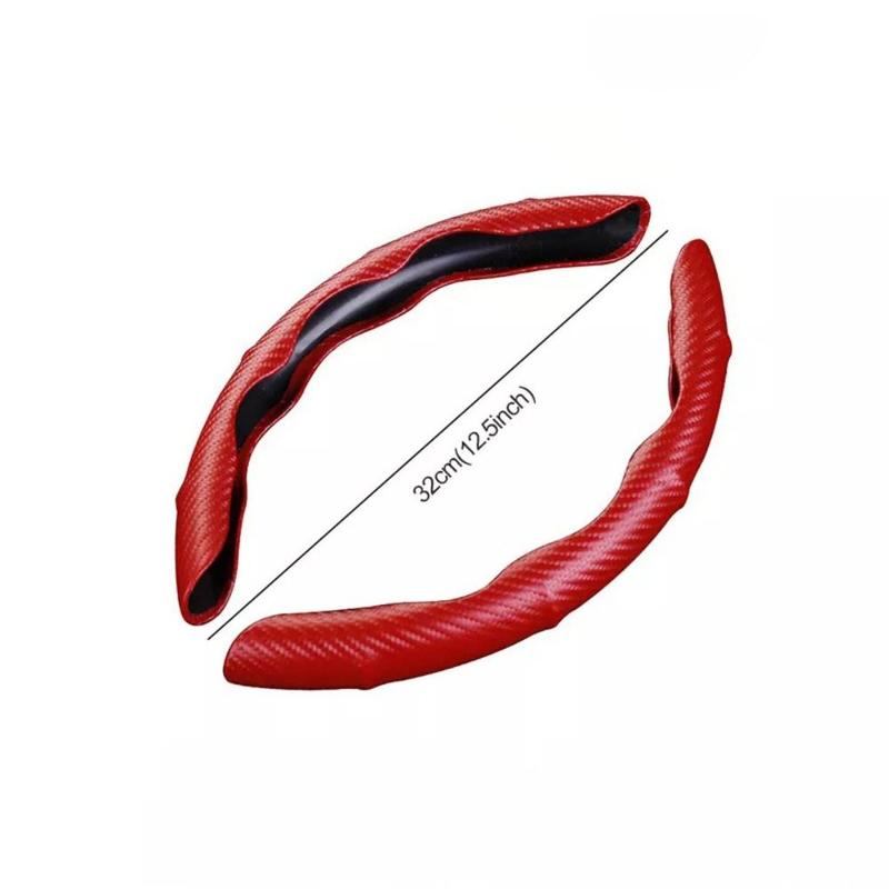 Universal Carbon Fiber Car Steering Wheel Cover Car Accessory Non-Slip Steering Wheel Booster Cover Car Steering Wheel Grips Cover 3