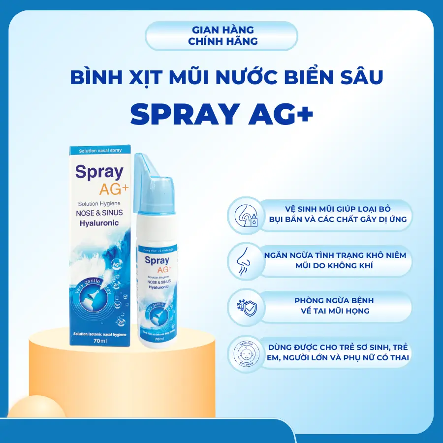 Chai Xịt Mũi Nước Biển Sâu Spray Ag+