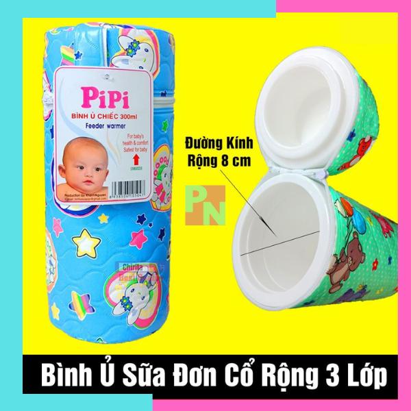 Bình ủ sữa 300ml cho bé bình ủ bình sữa lớn Pipi sử dụng cho bình sữa cổ rộng 90ml 160ml 240ml 260ml (có thể ủ cháo giữ nóng trong nhiều giờ)