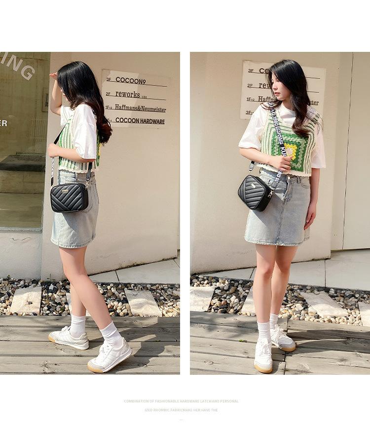 Product Introduction of Bag Women's Bag 2024 New Small Square Bag Women's Shoulder Bag Fashion Crossbody Bag Small Bag Coin Purse 17