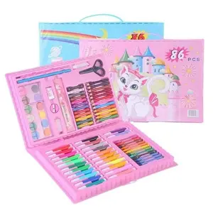 DS PROMO SPESIAL MURAH Crayon Set Isi 86 / Colour Pencil / Pensil Warna Cat Air / Alat Mewarnai Lukis Karakter Stasionary -MITA CRAYON Ukuran Papan : 33.5cm x 3.5cm x 22cm (PXLXT) Shenar