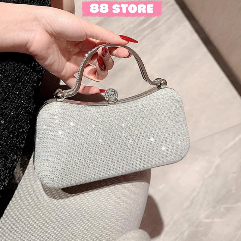  Túi xách nữ cốp đi tiệc cưới đi chơi sang trọng quai xách đính kim tuyến lấp lánh bling hàng quảng châu - A 281 Bag Đinh 