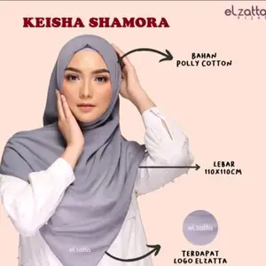 Elzatta shamora kerudung segiempat polos