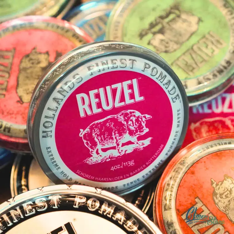 [Full Line] Sáp vuốt tóc Reuzel Pomade [Blue - Pink - Red - Extreme Hold - Green - Matte Clay - Fiber - Pink Extreme - Severed] 3