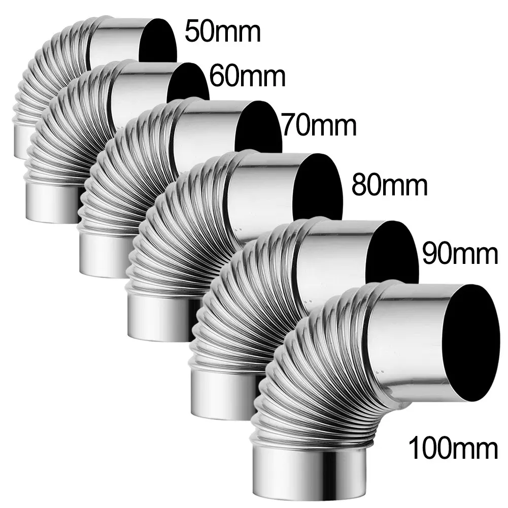 Ống Khói Inox Cho Lò Sưởi, Ống Thông Hơi 50-100mm, Chụp Chống Mưa, Phụ Kiện Ống Hút Khói BBQ Bếp Nướng, Chất Liệu Thép Không Gỉ