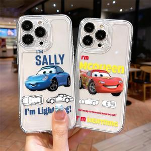 Funda para teléfono: Cars Lightning McQueen & Sally Radiant Romance para parejas, compatible con iPhone 17air 16e 15 14 13 12 11 Pro Max XS XR 8 7 & 6|    Regalo definitivo para parejas, ideal para hombres y mujeres en Año Nuevo, Navidad o San Valentín