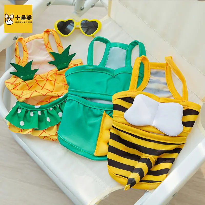Cute Style Swimsuit Sling Puppy Dog Summer Thin Breathable Teddy/Pomeranian Small Dog Pet Summer Clothes
