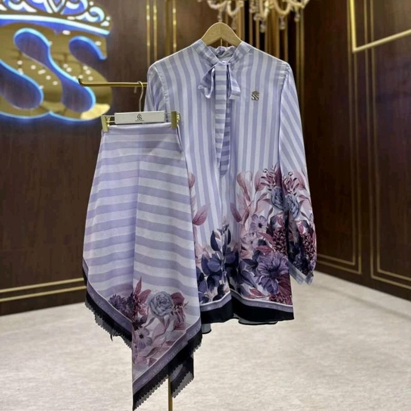 Atasan Kemeja Silk Set Hijab Original Shella Saukia 4