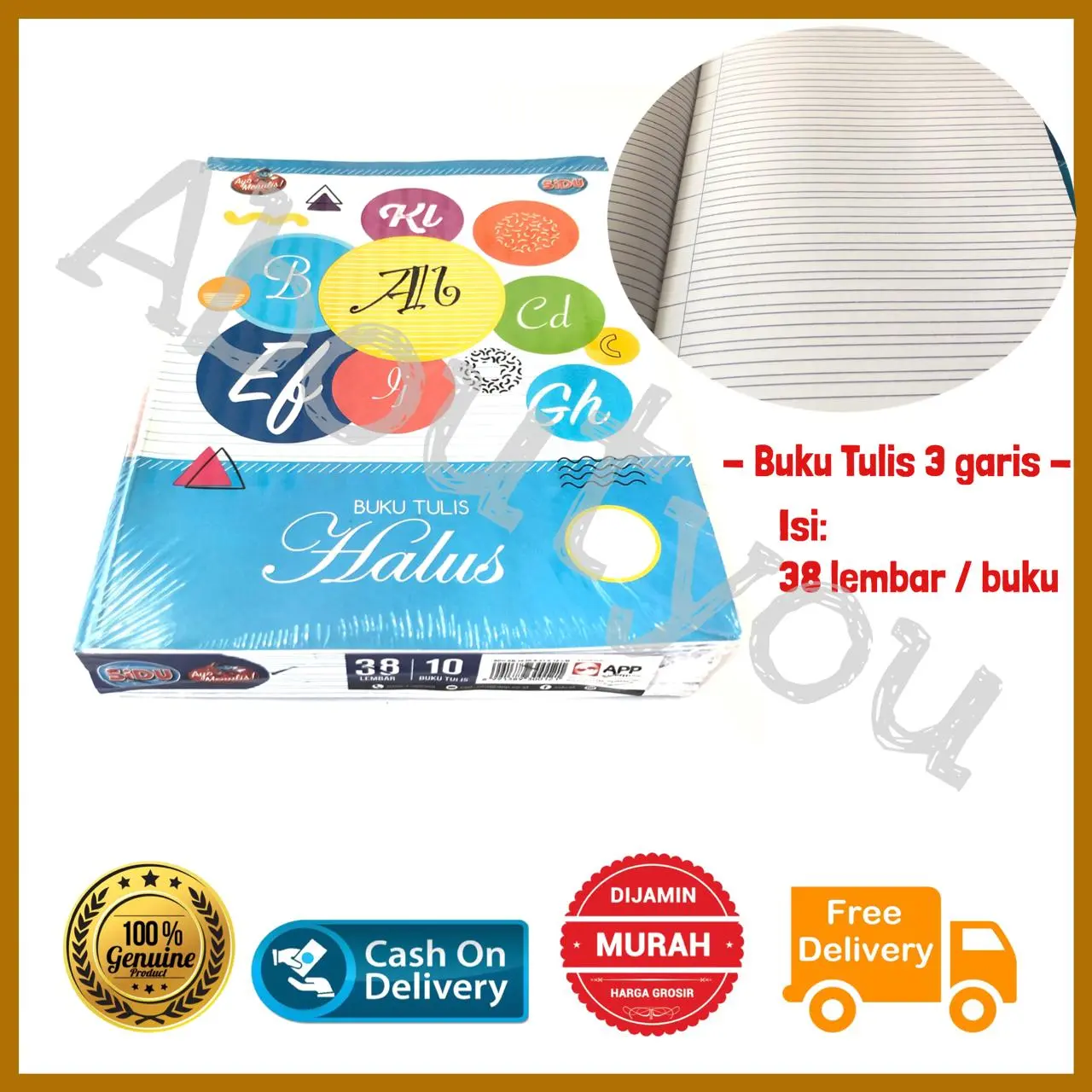 Promo 1 Buku Tulis HALUS Buku Garis 3 Buku Menulis Sambung Garis Kecil Tiga Paper Stationery
