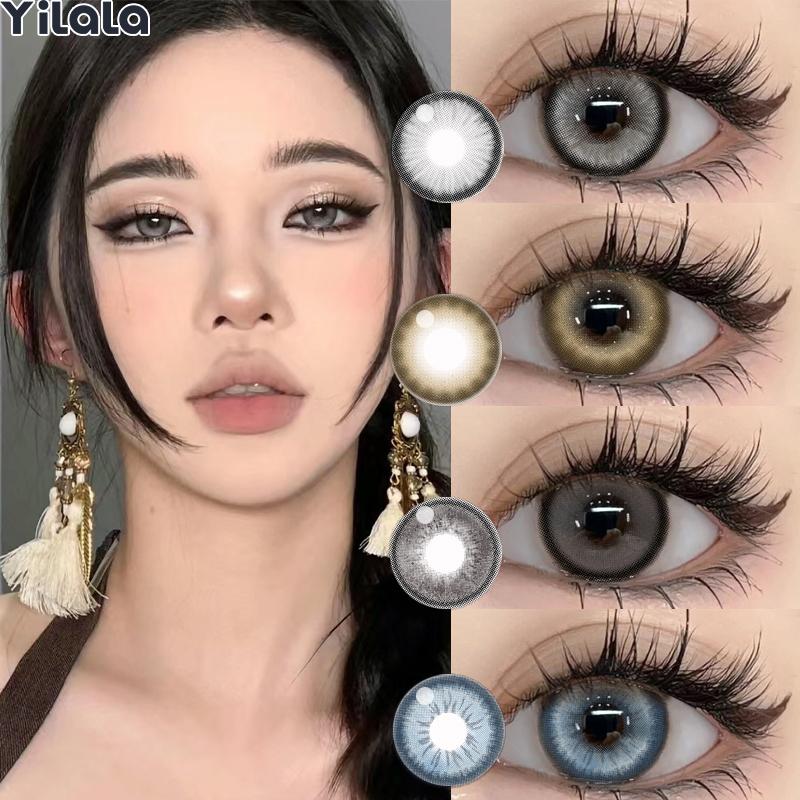 【24H Shipped】คอนแทคเลนส์ Olivia Brown /  /Gray / Black / Blue (Kitty Kawaii) ขนาดมินิ  ลายฮิต ขายดีม