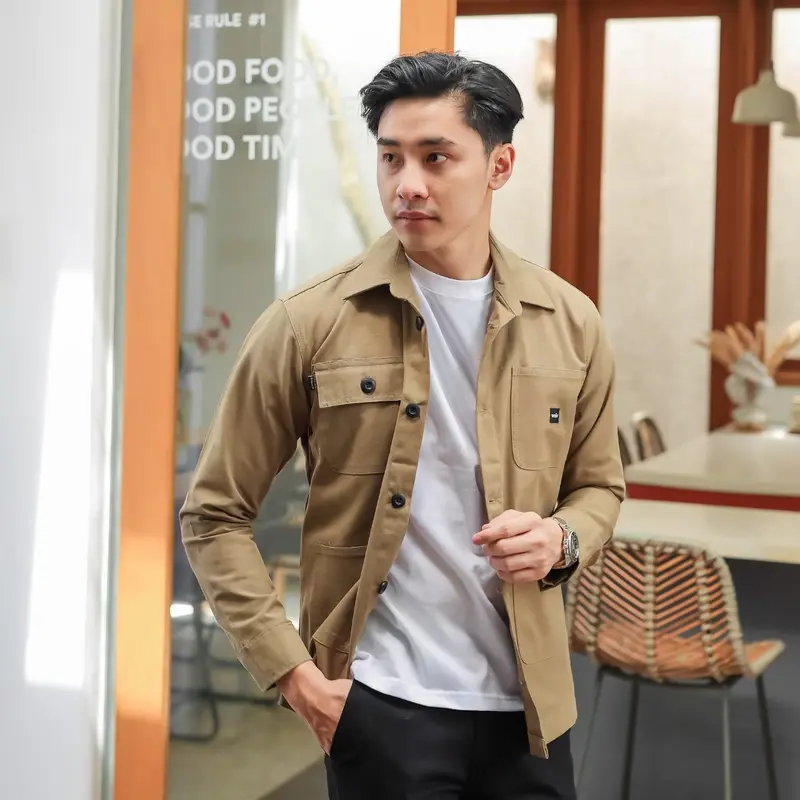 YOISHO.ID - COD Jaket Trucker Canvas Casual Outdoor Premium Wolv Pria Original Produck | Jaket Canvas Pria Semi Parka Distro Cowok 4