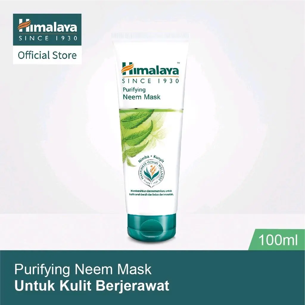 Himalaya Purifying Neem Mask 100ml Masker wajah 100ml & 50ml dengan Ekstrak Kunyit