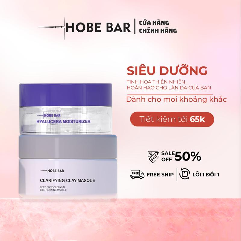 [DEAL MỚI] Combo HOBEBAR Mặt Nạ Đất Sét + Kem Dưỡng – Làm Sạch, Phục Hồi & Cấp Ẩm Tức Thì