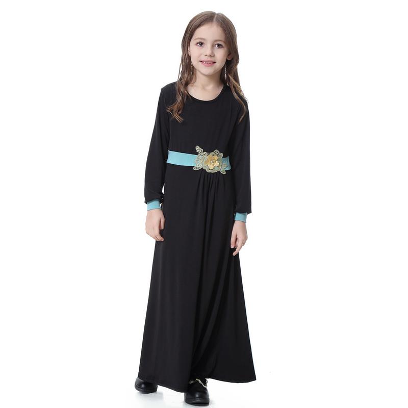 Product Introduction of 4-16 years old Muslim Girl Skirt Set Muslim Girl Long Dress Set Muslim Girl Clothing Girl Batman Skirt Set Children's Clothing South East Asia Girl Long Dress Dress 4