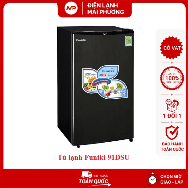 [SHIP HỎA TỐC HN] Tủ lạnh Funiki 90 LÍT 91DSU - Hàng chính hãng (Bảo hành 24 tháng toàn quốc)