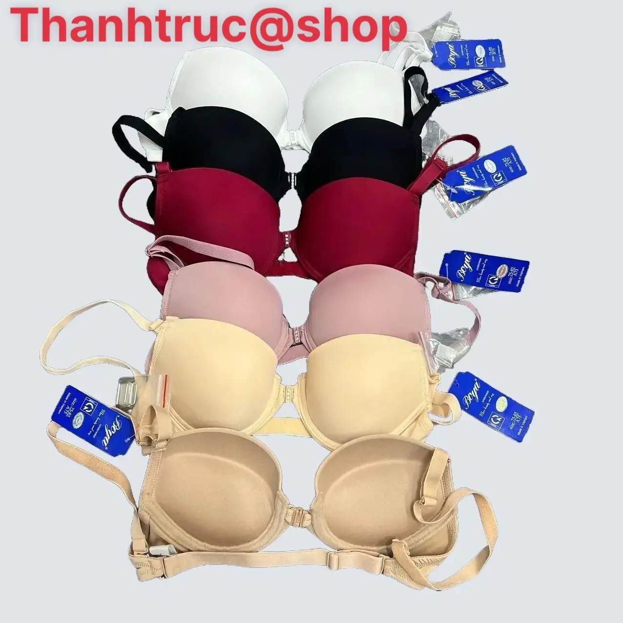 [BOYA001] Áo lót CÀI TRƯỚC đệm 4-5CM có gọng nâng đẩy quả tạo khe (tặng kèm dây trong mang áo hở lưng) - Woman Bra