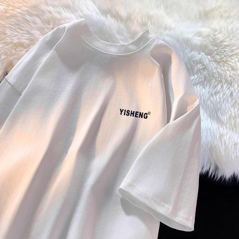 Áo Thun Cotton Cổ Tròn Form Rộng In Hình Đa Dạng - Men's Women-0744 0