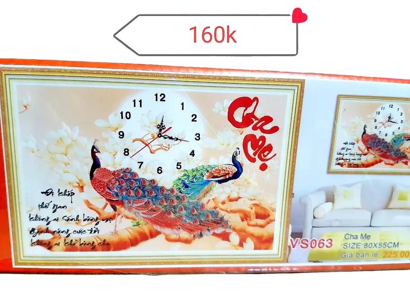 tranh Đá cha mẹ (vs063) +kích thước 80x50+ Làm Đồ  Handmade Thêu Chữ