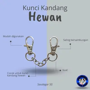 Rantai Kunci Kandang Sugar Glider/burung/hamster/reptil