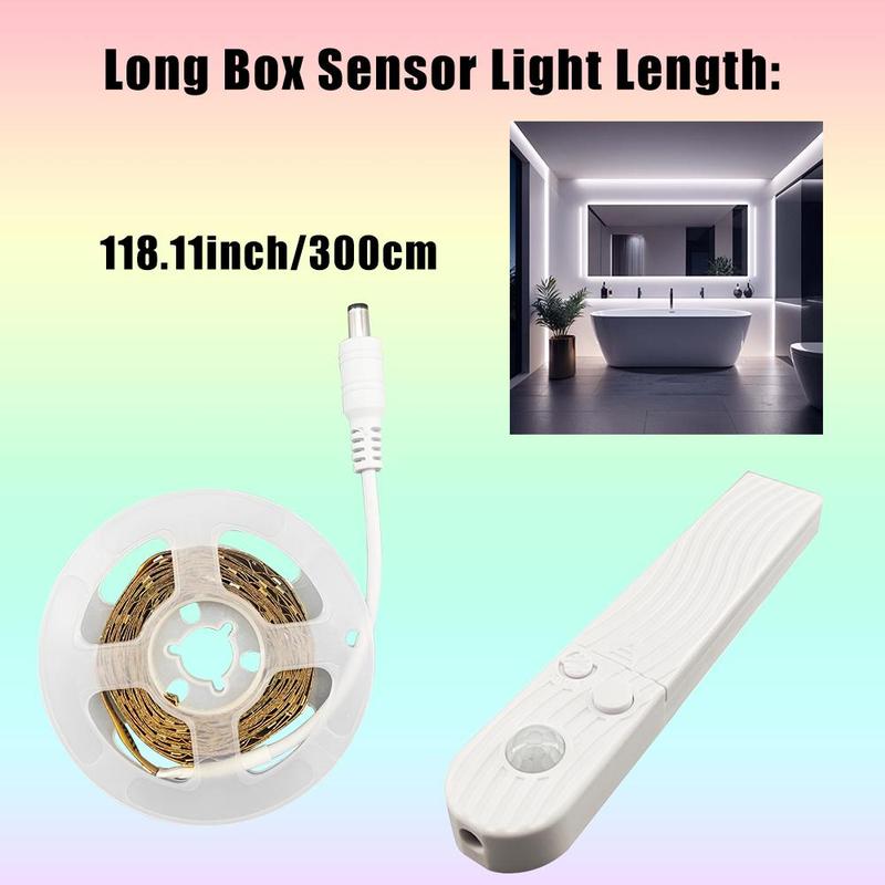 LED Sensor Light Strip without Battery, 1 Roll Battery Required LED Lights Strip, Multipurpose SMD Flexible LED Night Light For Home Decor, DIY Decoration, Lighting, Lamp 5