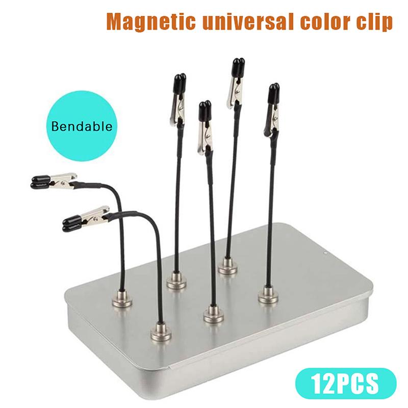 Model Spray Stand Base With 12pcs Metal Flexible Clips Model Painting ...