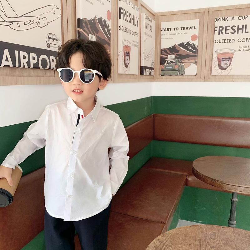 XẢ KHO [DOUDOU KID] SM04 Áo Sơ Mi Cho Bé Sọc Cúc Từ 11-36kg Chất Vải Thô Hàn Cotton Mát Thấm Hút Mồ Hôi